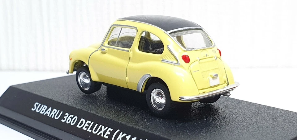 1/64 Konami 1967 SUBARU 360 DELUXE YELLOW diecast car model - Image 3 of 3