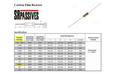 10 Pz Resistenze 1 Kohm 2W 5% - 10 Pezzi Resistenza 1Kohm 1K - Foto 4