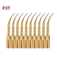 10Pcs Dental Gold P3T Piezo Scaler Tip for EMS WOODPECKER Ultrasonic Handpiece