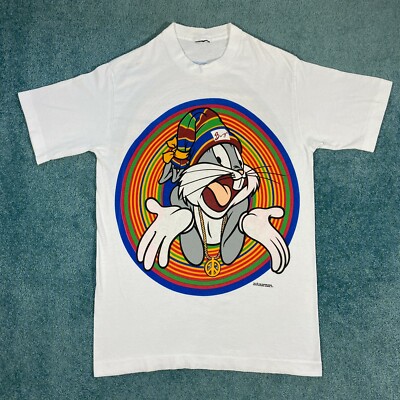 VINTAGE Looney Tunes Bugs Bunny 1993 Rap T-Shirt Adult Large Hip