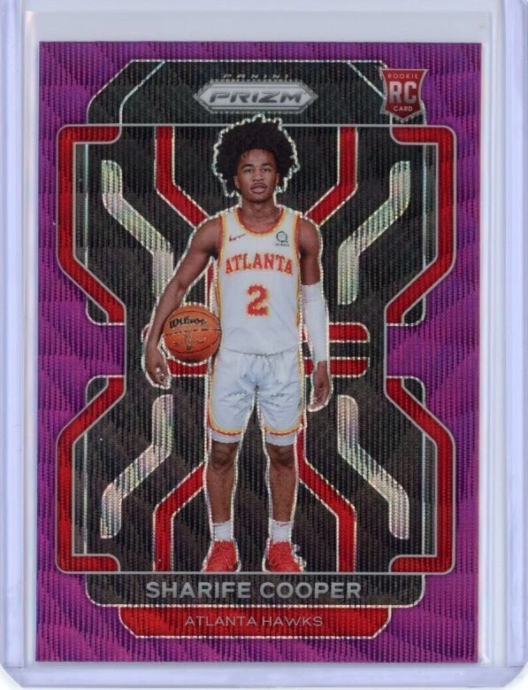 2021-22 Panini Prizm Sharife Cooper RC Purple Wave Prizm Atlanta Hawks #280