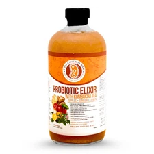 Apple Lemon Ginger Probiotic Elixir w/ Kombucha Tea