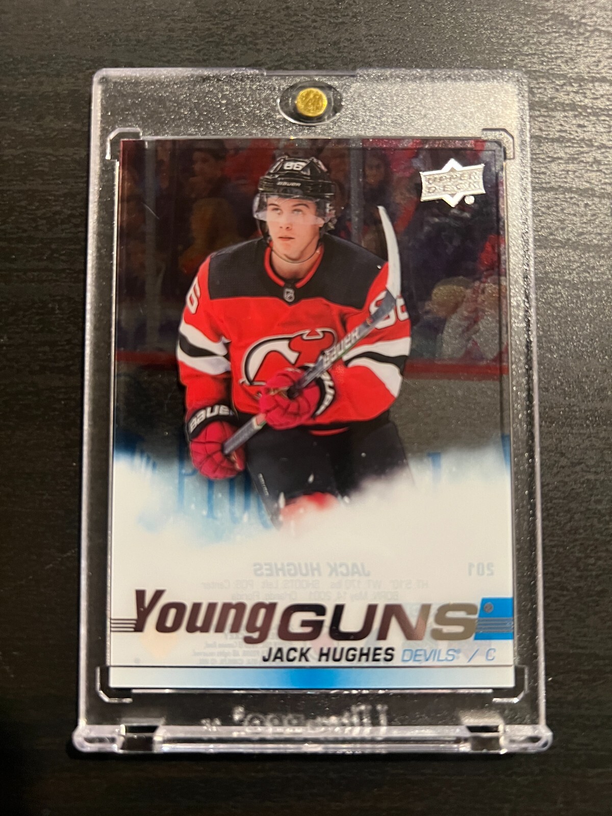 2019-20 Upper Deck - Young Guns Clear Cut #201 Jack Hughes (RC)