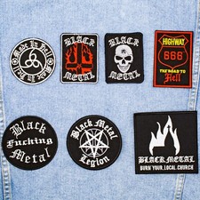 Black Metal, Pentagram Highway 666 Made in Hell 7 embroidered patches for 19.99