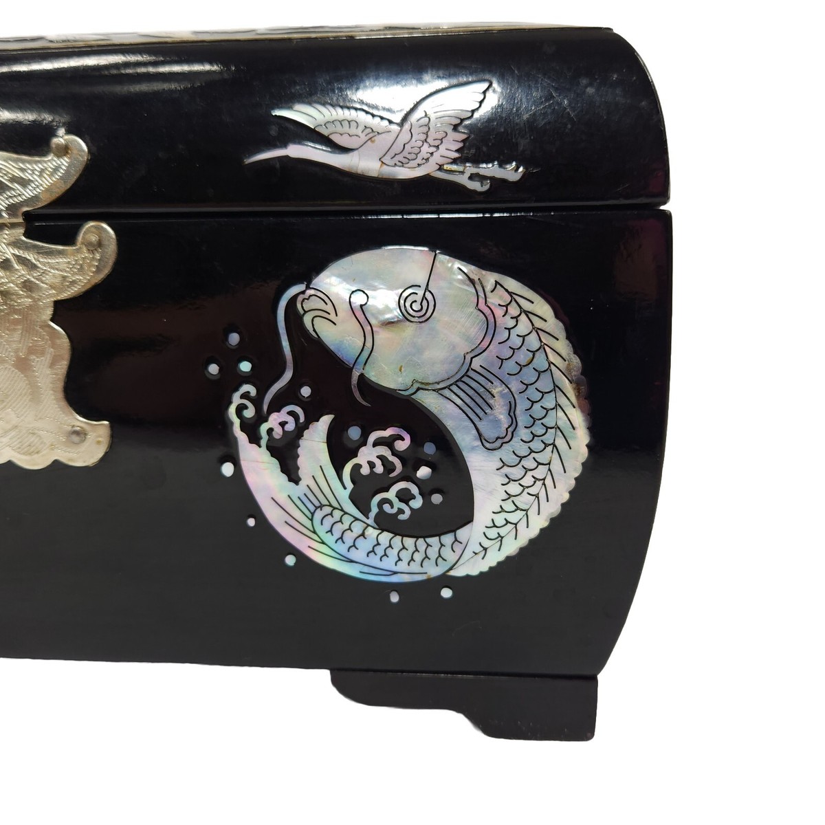 chinesekoi fish lid box Wakacho Wooden Lacquer Bento Carp Design Japanese Lunch Box 700ml Dating back to Ancient China Porcelain Temple Jar with Lid