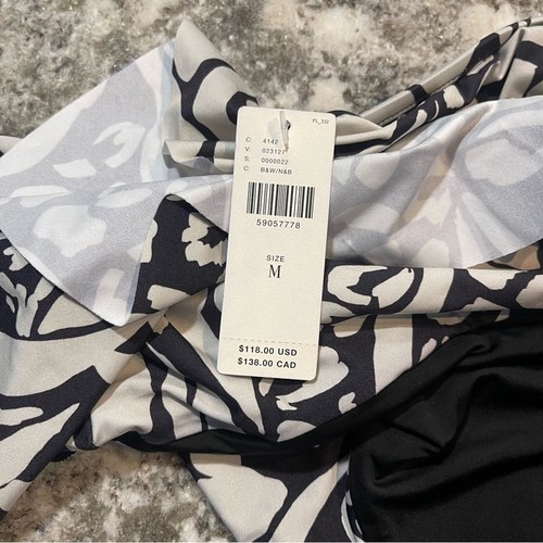 Beach Riot Daisy Ruffle Bikini Bottoms Size M | Black White Animal Print Swim - Picture 10 of 10