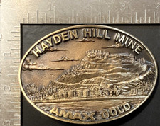 Hayden Hill Mine AMAX Gold Brass Belt Buckle 165 of 500 First Edition July 1992