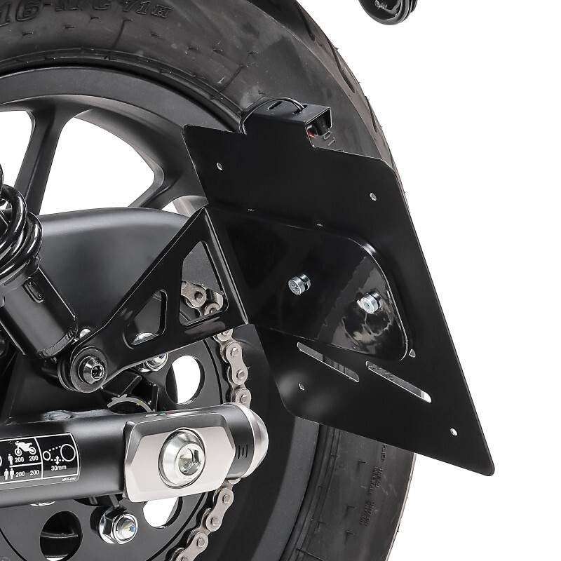 Support de plaque Kawasaki W 800 en acier anti-vibration LH4