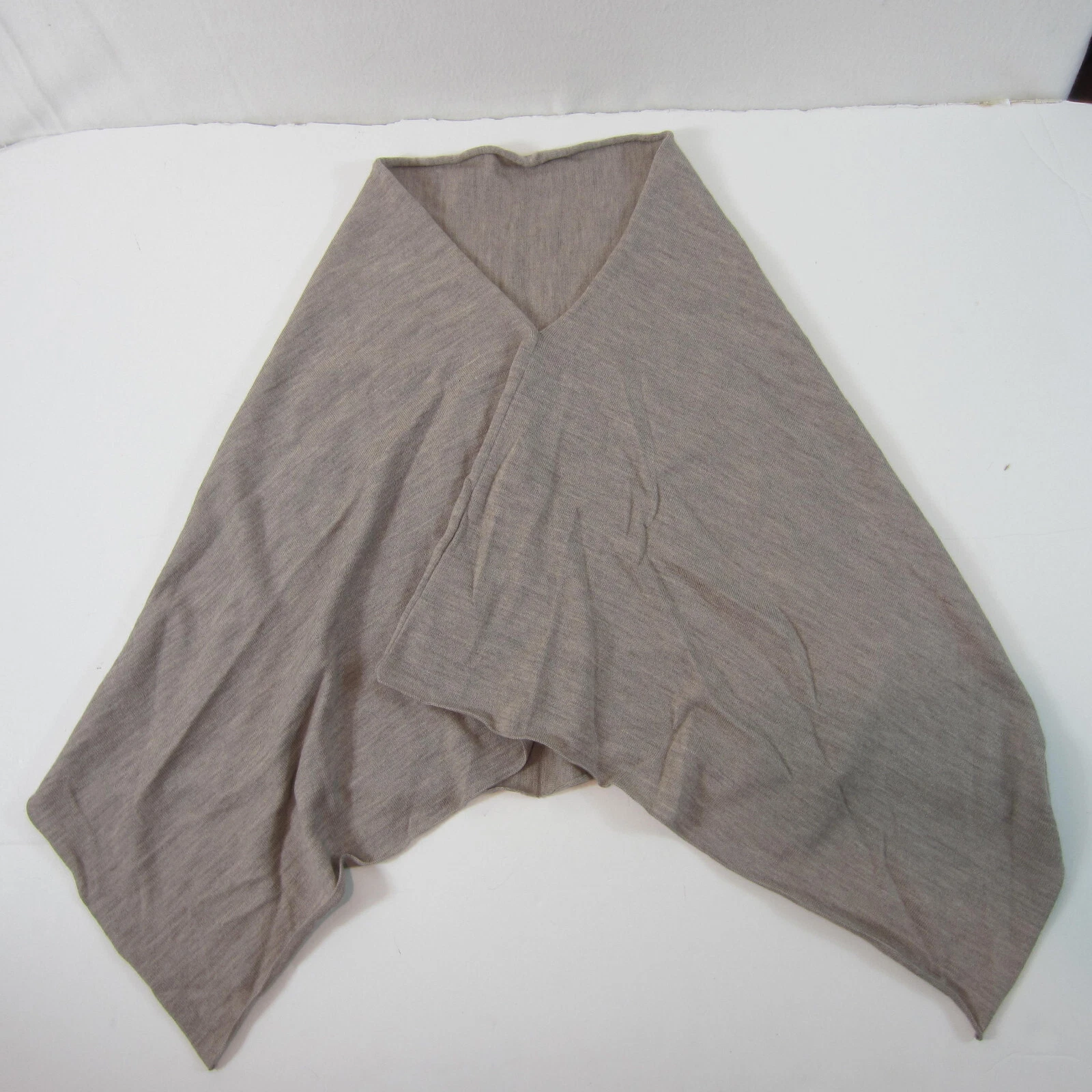 sibin linnebjerg women's poncho brown one size merino extrafine wool