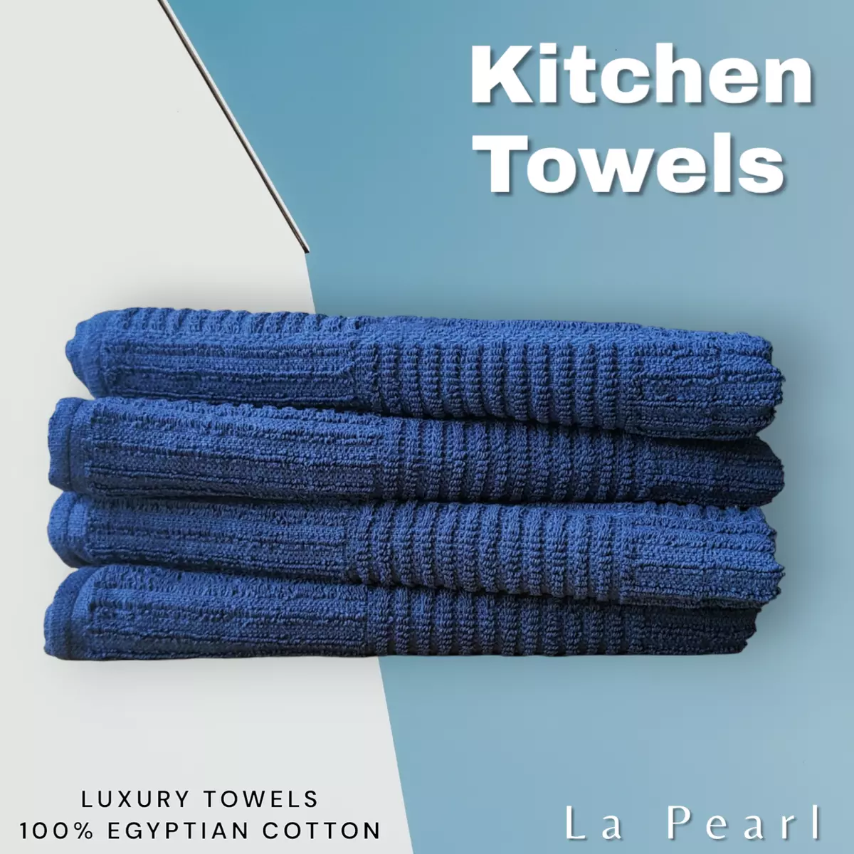 8 Pack] Premium Dish Towels for Kitchen, with Hanging Loop - Heavy