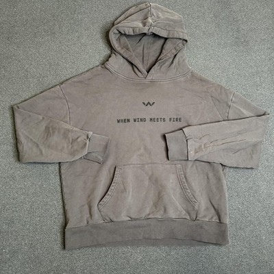 Elevation Worship Hoodie Adult Large Gray When Wind Meets Fire Lightning Graphic