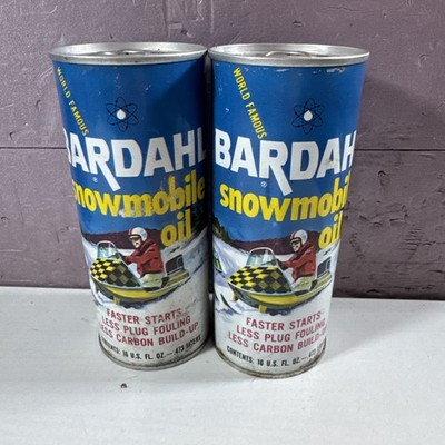 Lot Of 2- Vintage Bardahl Snowmobile Motor Oil -Metal Can Unopened 16oz