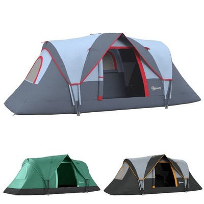 Outsunny Zelt 5-6 Personen Campingzelt Tunnelzelt Kuppelzelt Polyester