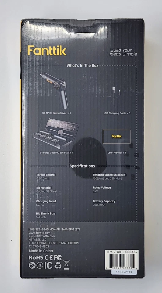 Fanttik S1 APEX Electric Cordless Screwdriver, Pivot Handle, 7 N.m Torque, New! - Image 2 of 4