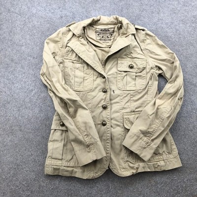 Banana Republic Jacket Womens 2 Khaki Safari Utility Travel Field Coat