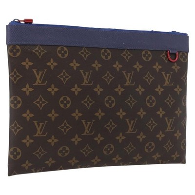 LOUIS VUITTON Monogram Pochette Apollo Clutch Bag Blue M63048 LV Auth 172871