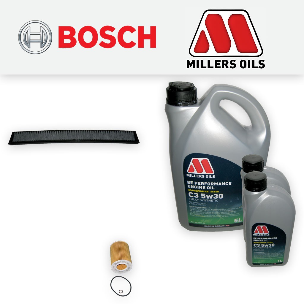 SERVICE KIT for BMW 3 SERIES E46 330I OIL CABIN FILTERS +5w30 EE OIL (2000-2007)