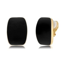 Metal Clip on Earrings for Women, Non Pierced Rectangle Earrings