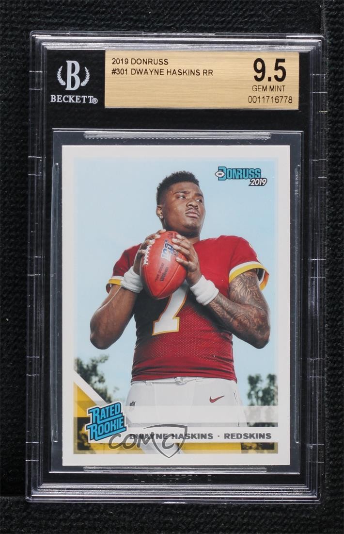 2019 Panini Donruss Rated Rookie Dwayne Haskins #301 BGS 9.5 GEM MINT 11nq