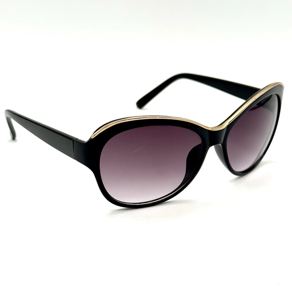 Gafas de sol Betsey Johnson de diseñador negras y doradas con montura de moda lentes degradadas Foto 2 de 4