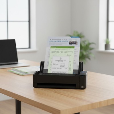 iX1300 Wireless Document Scanner: Compact, Fast 600 DPI Scanning Device in Black