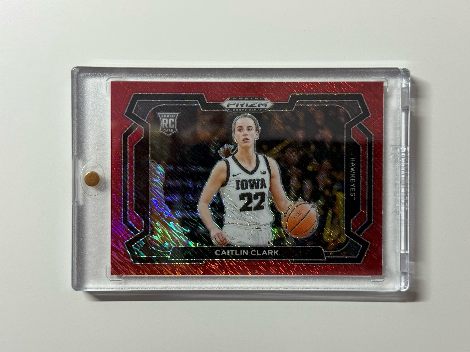 2024 Panini Prizm Draft Picks Caitlin Clark #57 Variations FOTL Red Shimmer /9