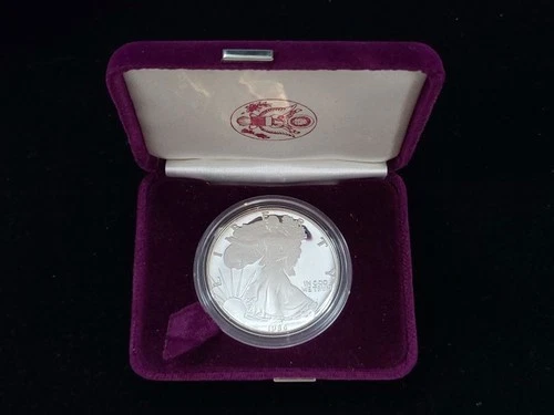 1986-S American Silver Eagle Proof 1 Troy oz .999 Fine Silver Coin NO COA