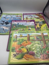 Juego de 4 rompecabezas parches de 25 piezas rompecabezas educativos para niños de 3 a 7 años