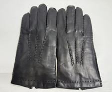 Men's FOWNES 100 Cashmere Lined Leather Gloves Black Size Large Luxury Driving