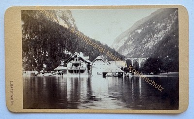 orig. CDV photo photograph picture old around 1870 Gosaumühle Hallstatt Hardtmuth