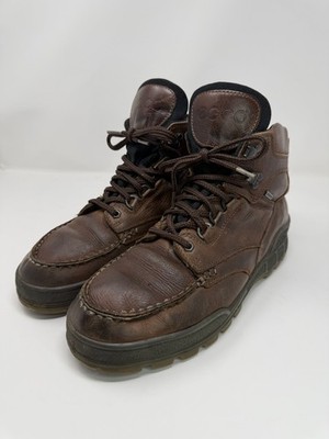 Ecco Track 25 Brown Leather High Top Gore-Tex Hiking Boots Mens EU 46 US 12-12.5