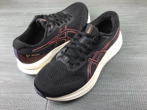 Asics Women's Gel GT-4000 V4 Black/Coral 1012B673 Running Shoes Size 8 WIDE