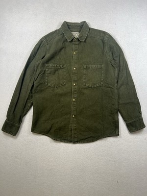 Ship John Green Moleskin Snap Front Shirt Size m EUC