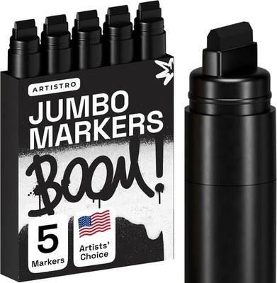 ARTISTRO 5 Black Paint Pen Jumbo Tip