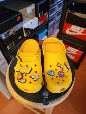 Size 7 Men's/9 Women's-Justin Bieber Drew House X Crocs Clog Canary