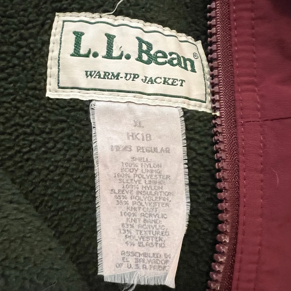 L.L Bean Men’s Bomber Jacket XL Fleece Lined Warm Up - Image 3 of 4