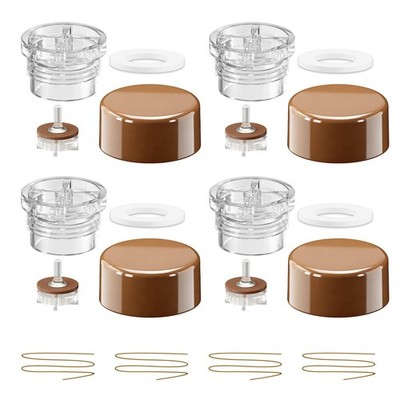 RUHUALIFE 4 Pack Outdoor Faucet Vacuum Breaker Float Kit RK-17VB, Brown 