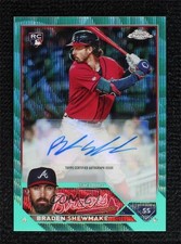 2023 Topps Chrome Update Aqua Wave Refractor 148/199 Braden Shewmake Auto 0o3x