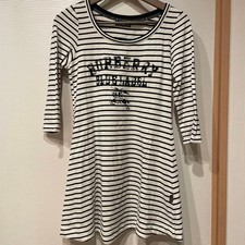 Burberry Blue Label Mini Dress Long Sleeve 38 White/Navy Used