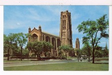 The Gothic ROCKEFELLER MEMORIAL CHAPEL U. of Chicago, 1950's Chicago IL Postcard