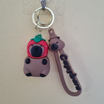 Capybara 3D Figure Bag Clip-On Keychain Pvc Keyring Bag Backpack Accessorie New
