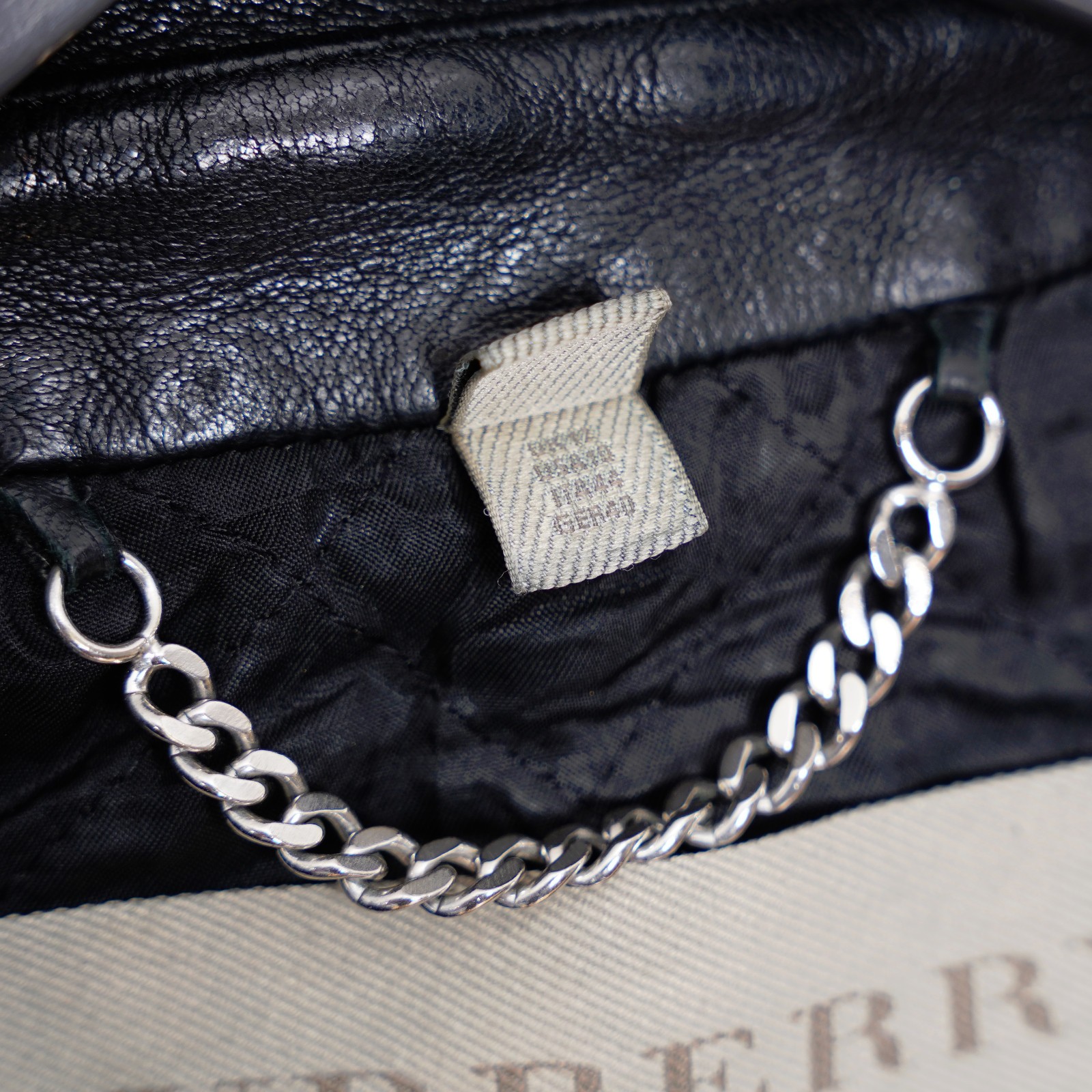 BURBERRY Womens Leather Jacket Black Biker Brit UK12 US10 IT44 Celebrity Loseley thumbnail 19