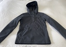 Aether  Women  s SZ 1 US XS/S  Black 1/2 Zip Snap Hooded Jacket  Pull Over