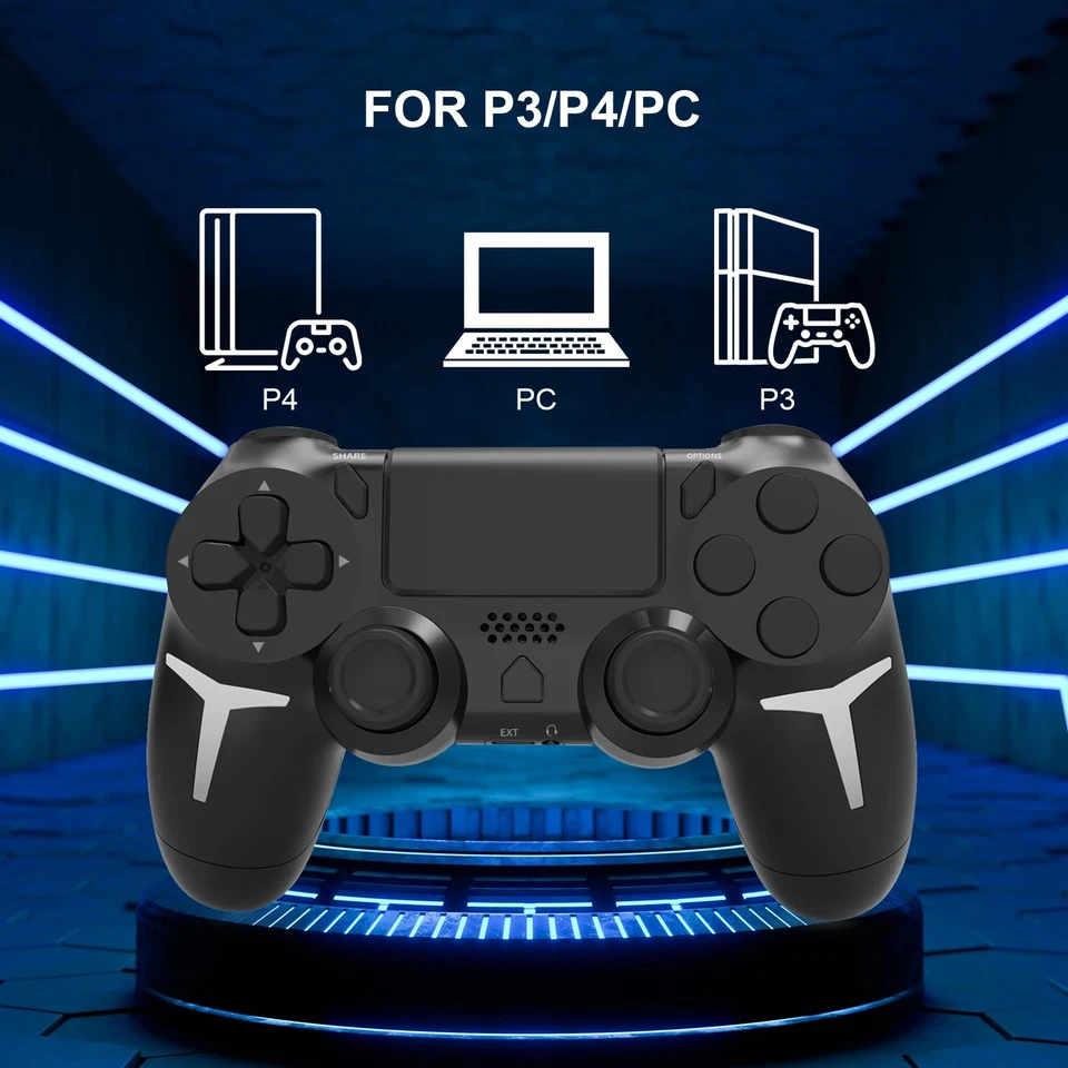 GAMINJA Wireless Bluetooth Gamepad with Touchpad PS4 PS3 PC Dual Vibration - Image 2 of 4