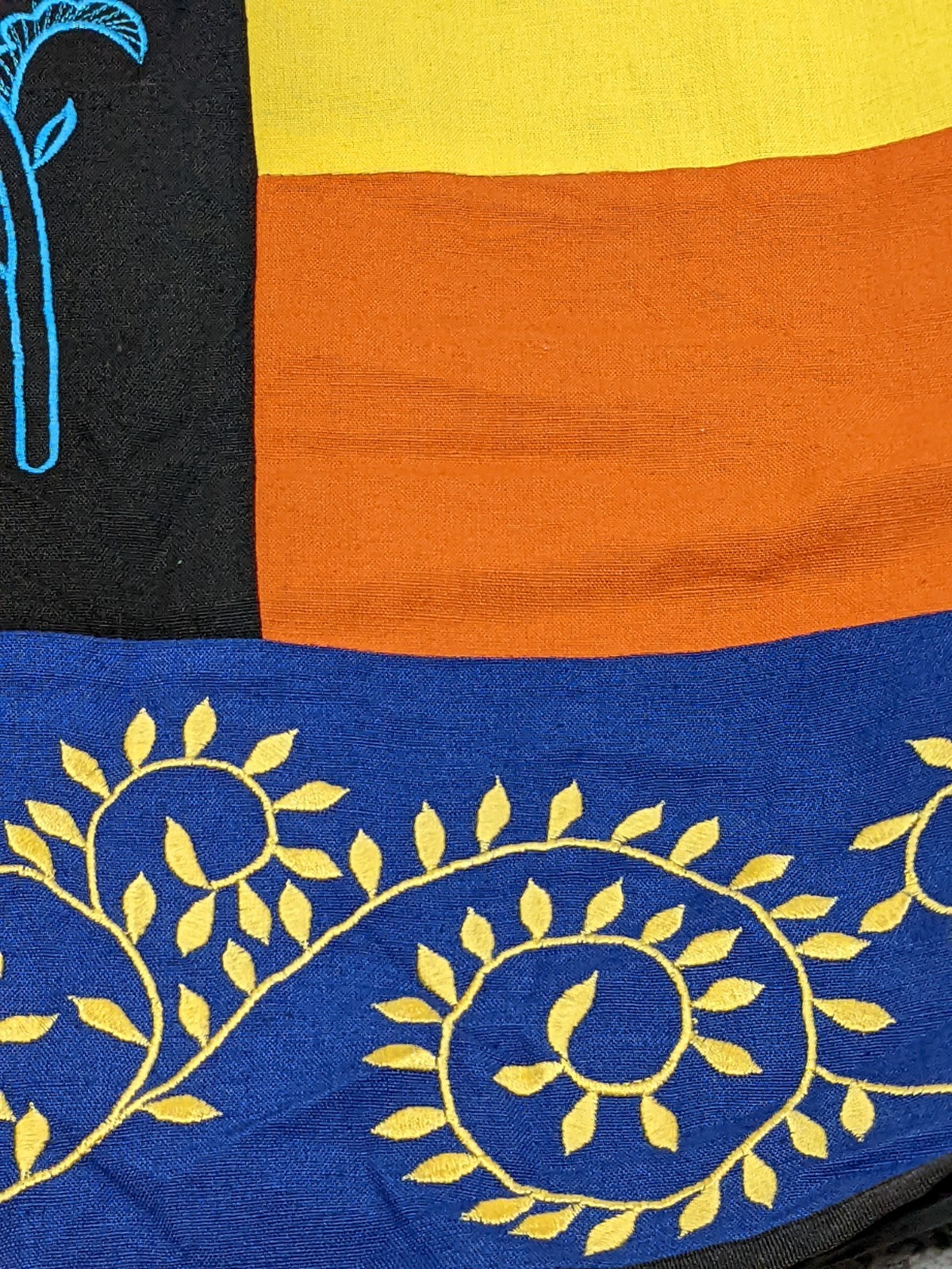 Indigo Moon Jacket Women’s 1X Patchwork Embroider… - image 8