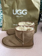 Australian Made since 1974 UGG Classic Mini Women’s Brown Suede Sheepskin UK4
