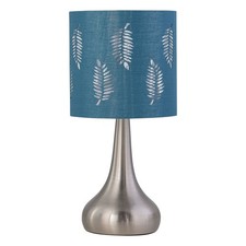 Modern Touch Operate Table Lamp Bedside Light 36cm Fern Design Shade