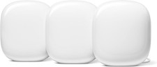 Google Nest Wifi Pro 3-Pack Wi-Fi 6E Mesh Router G6ZUC Snow Mint w/ Adapters