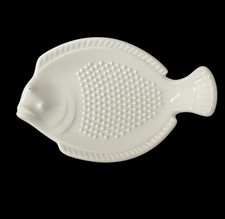 Vintage Joyce Chen Japan Vintage Fish Ginger Grater White Porcelain