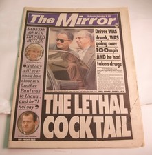 The Mirro,r Wednesday, 10 september, 1997, Diana, Collectable.